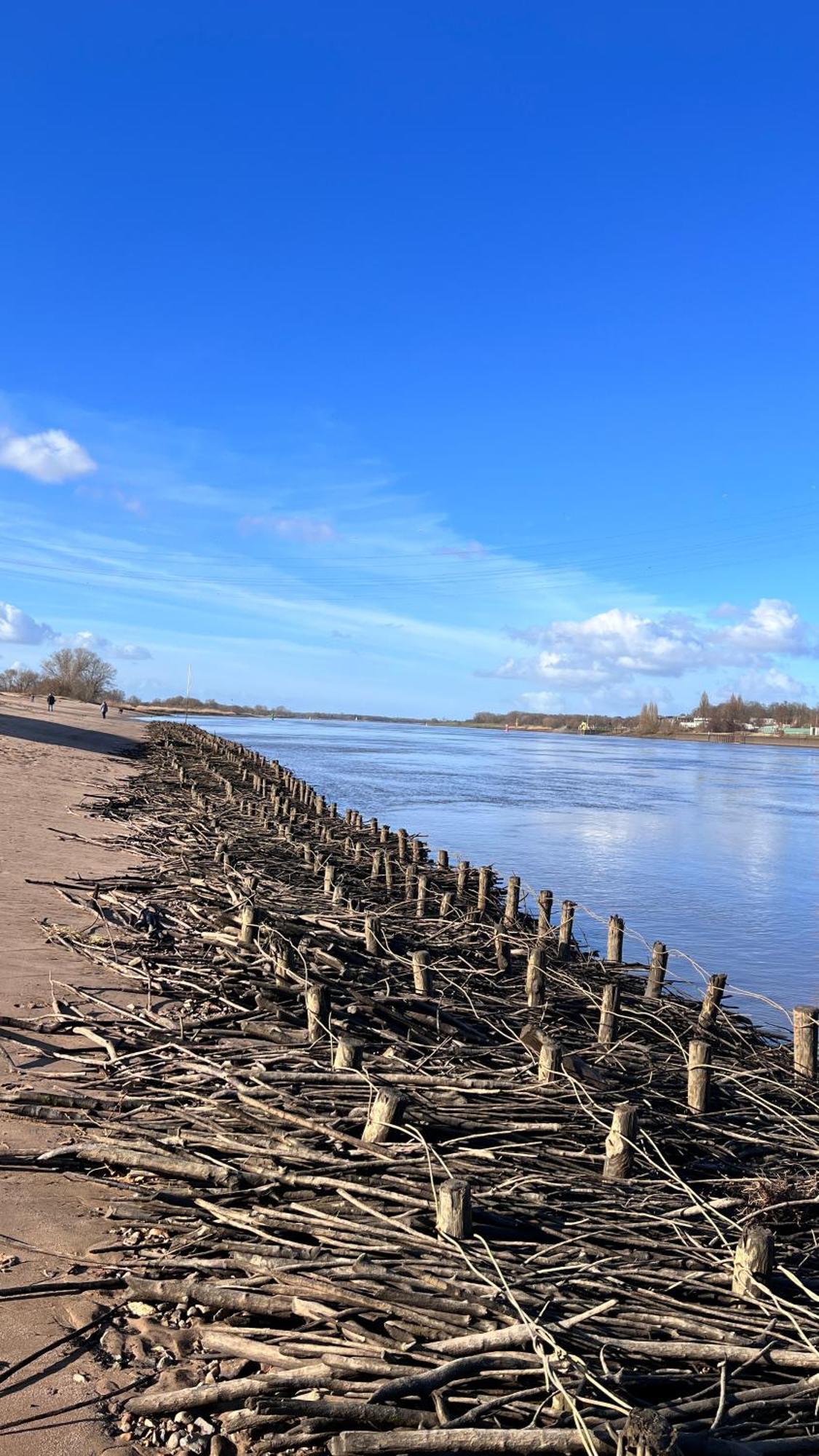 Gaestehaus Weserblick Am Weser-Sandstrand Berne Bagian luar foto